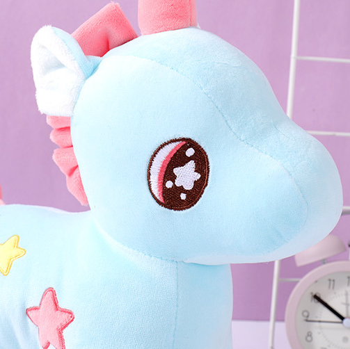 Standing Dream Pony Plush Doll (S) (27cm) (Blue)