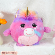 Colorful Hair Round Pony Stuffed Doll (S) (20cm)