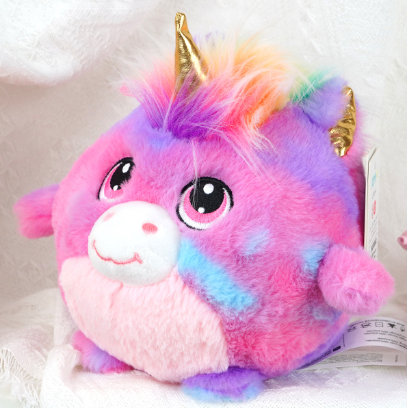 Colorful Hair Round Pony Stuffed Doll (S) (20cm)