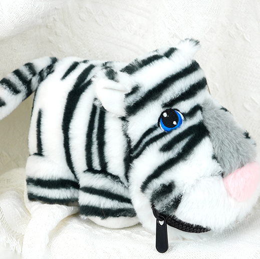 Big Mouth Zipper Zebra Stuffed Doll (S) (22cm)