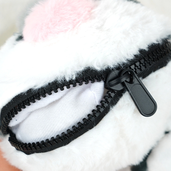 Big Mouth Zipper Zebra Stuffed Doll (S) (22cm)