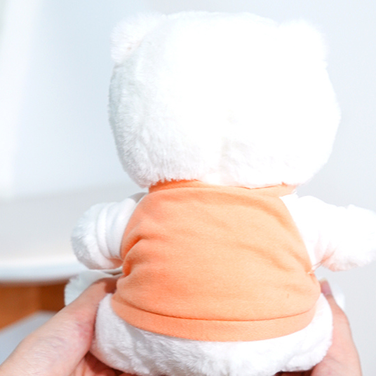 Sitting Baby Hippo Stuffed Doll (S) (White) (21CM)