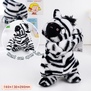Crossed-hand Standing Zebra Stuffed Doll (S) (24CM)