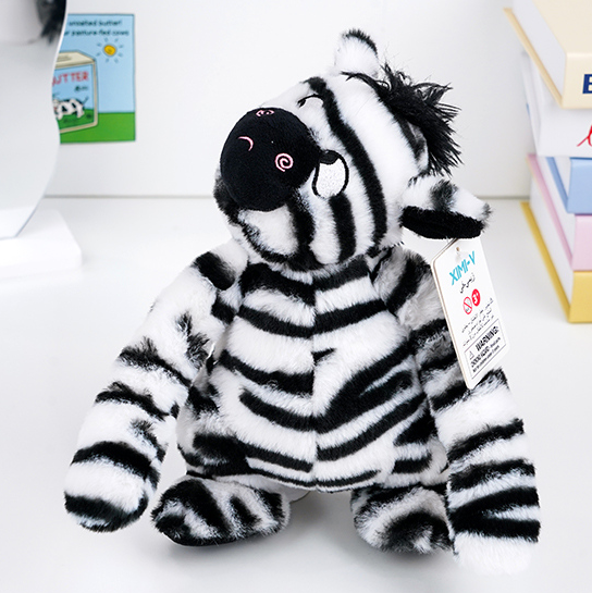 Crossed-hand Standing Zebra Stuffed Doll (S) (24CM)