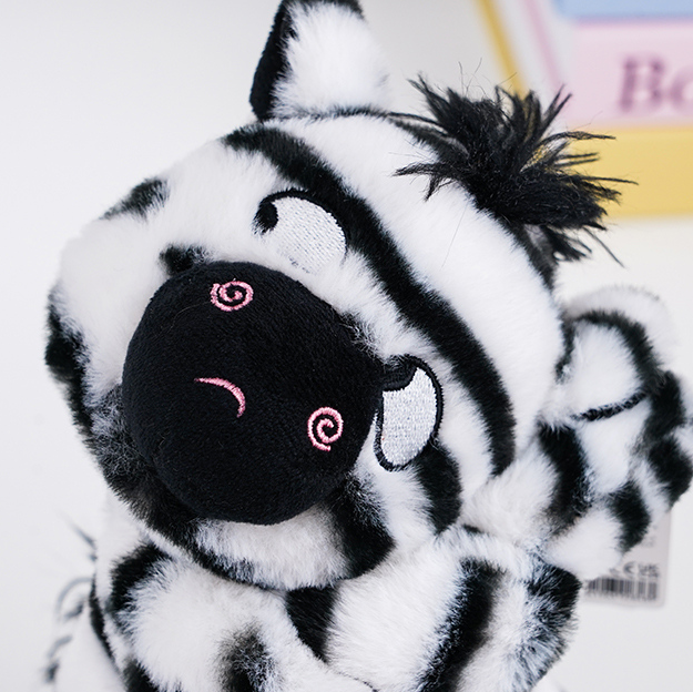Crossed-hand Standing Zebra Stuffed Doll (S) (24CM)