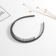 Flat tooth head strap black