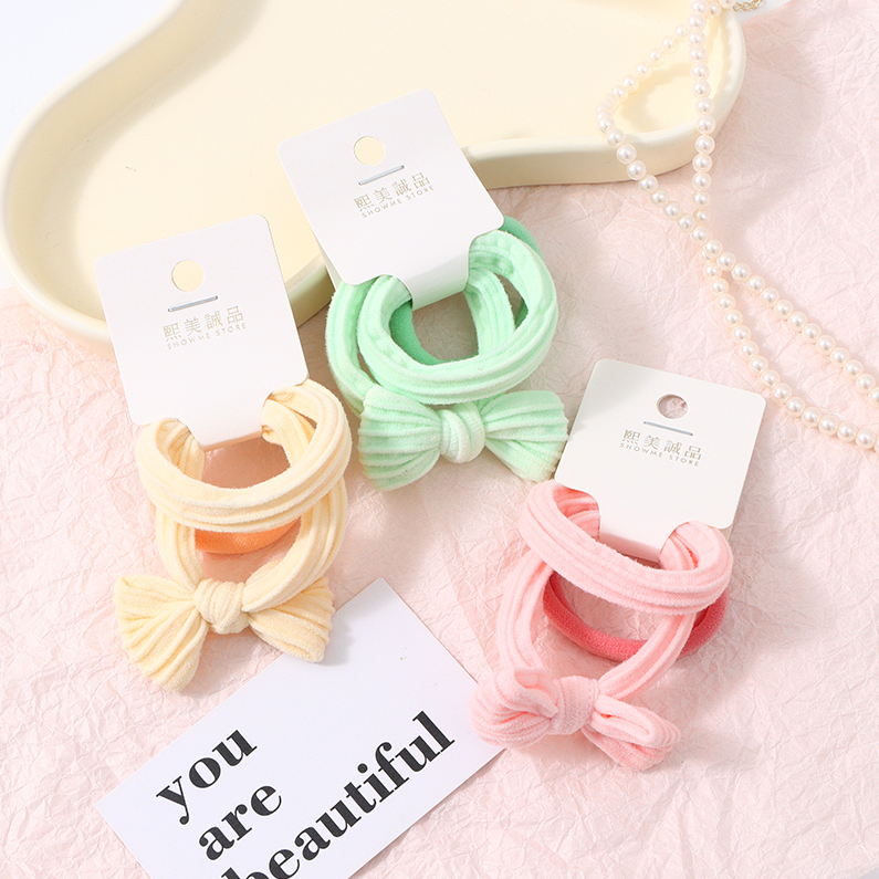 Bow towel ring rubber band 3 pieces