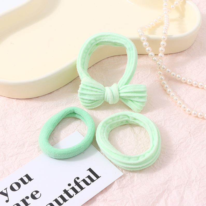 Bow towel ring rubber band 3 pieces
