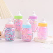Baby bottle colored disposable rubber band