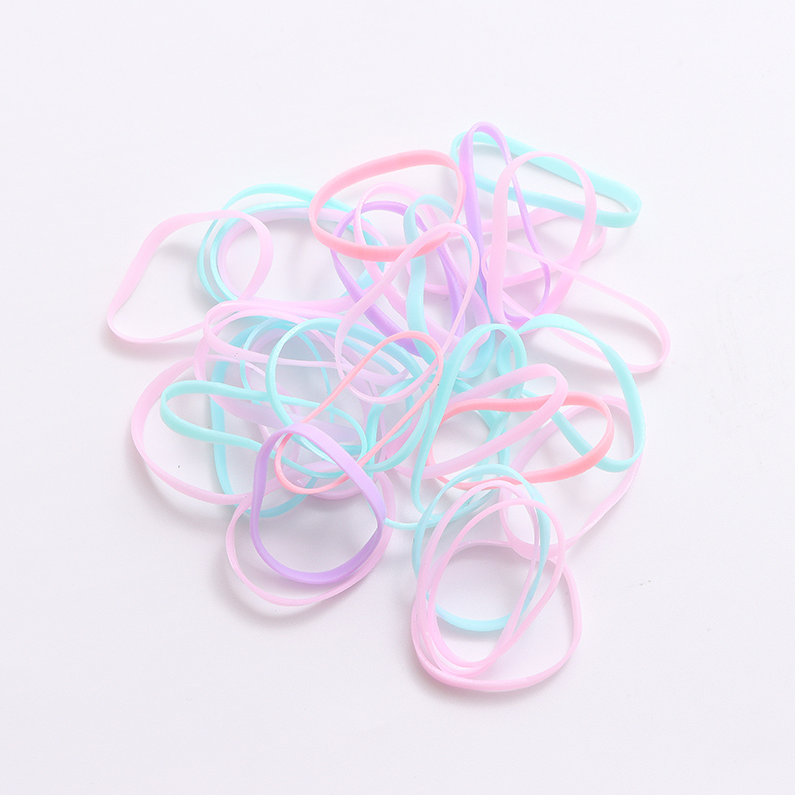 Baby bottle colored disposable rubber band