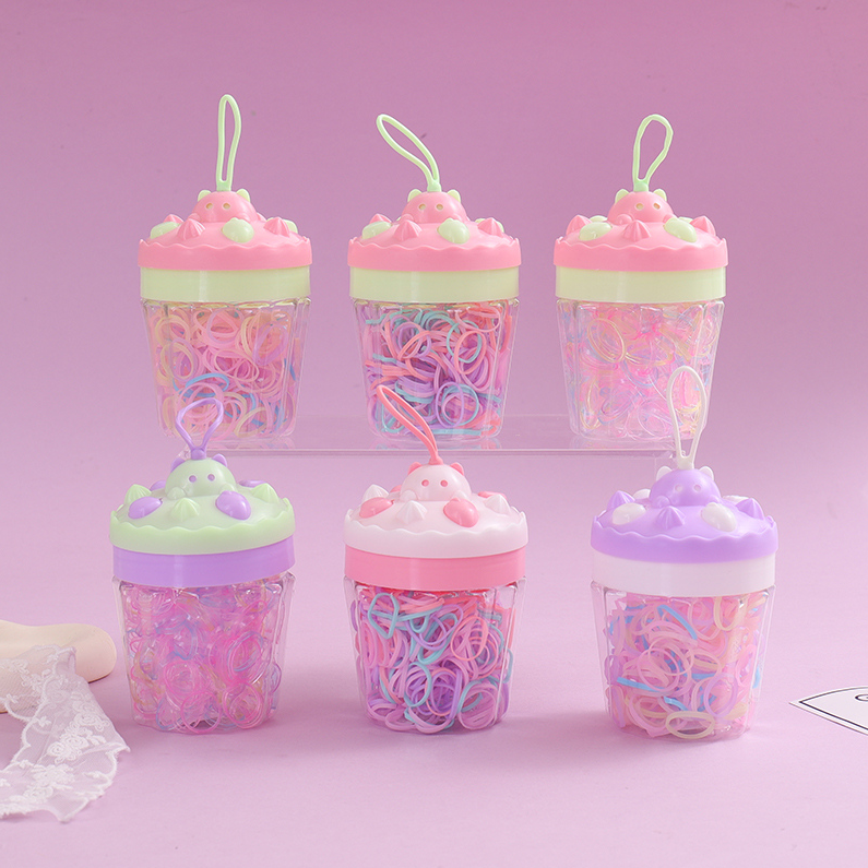 Cute bottle disposable rubber band