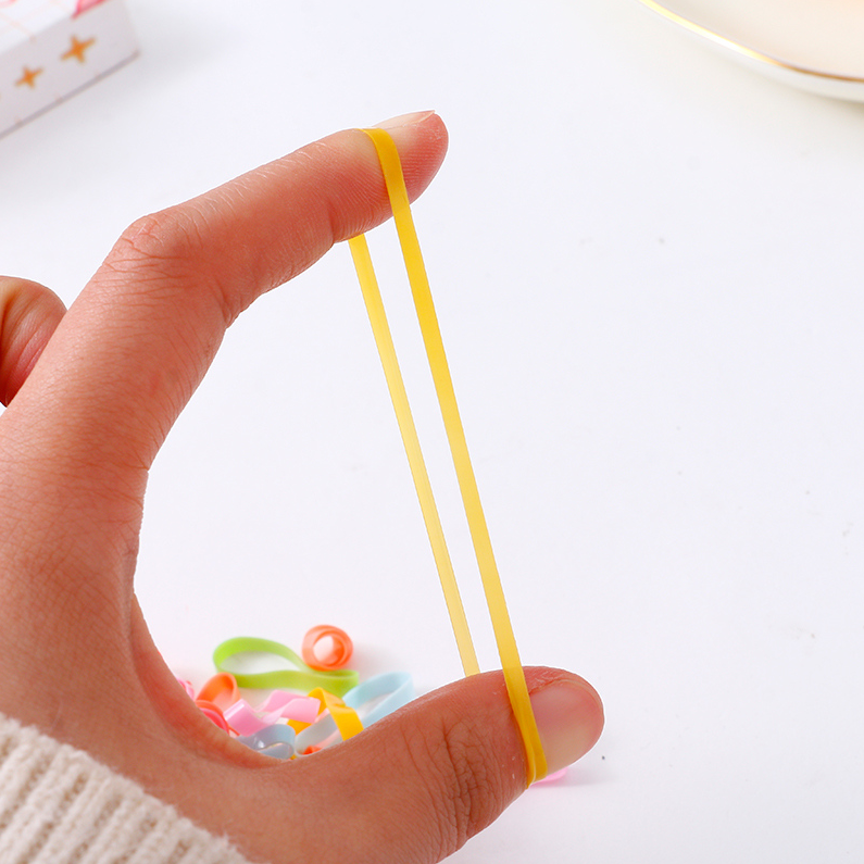 Large square box wide color disposable rubber band