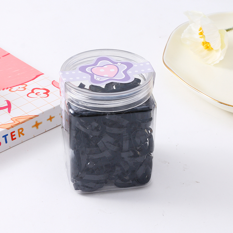 Square bucket wide black disposable rubber band