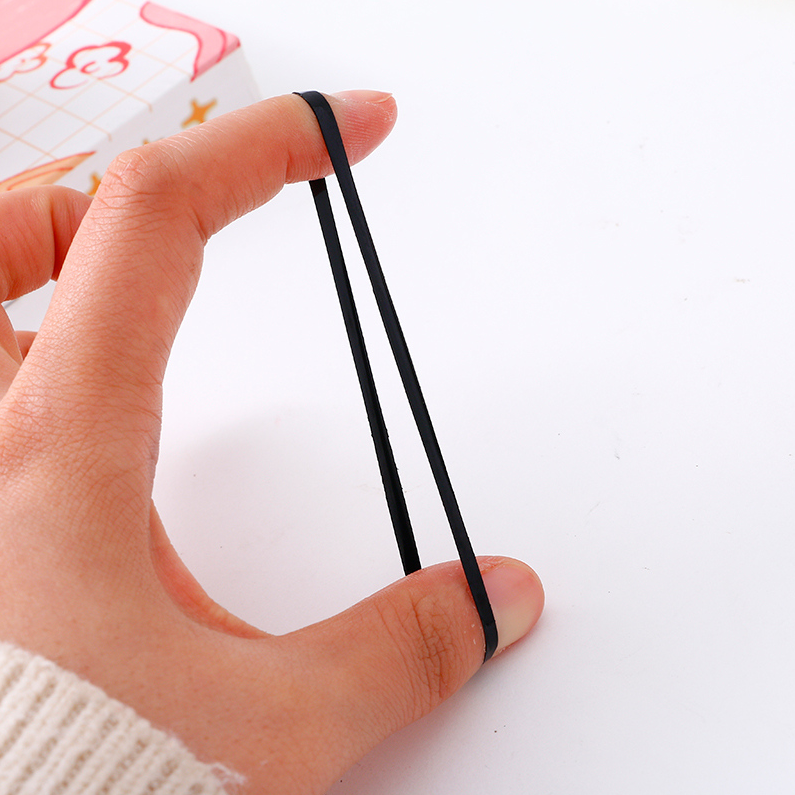 Square bucket wide black disposable rubber band