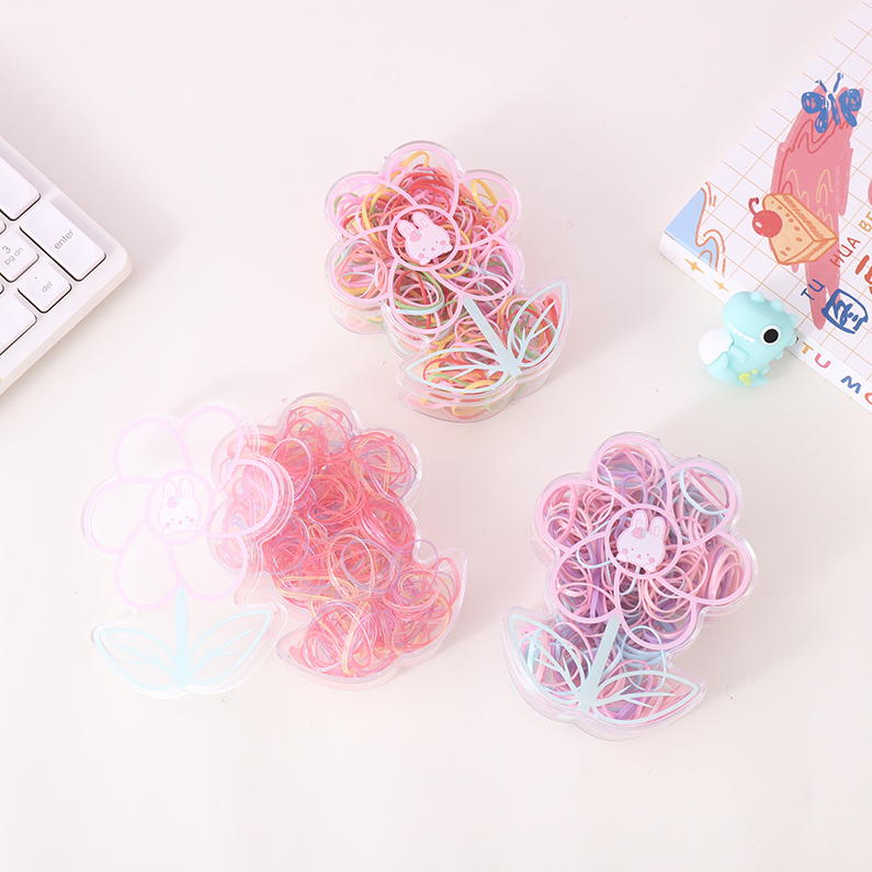 Small flower box color disposable rubber band