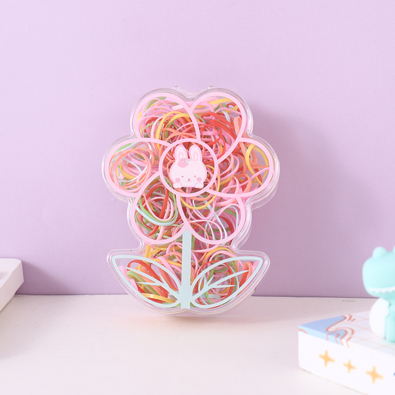 Small flower box color disposable rubber band
