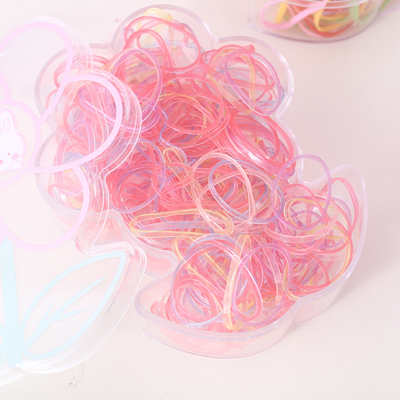 Small flower box color disposable rubber band