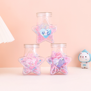 Big five-pointed star bottle colored disposable rubber band