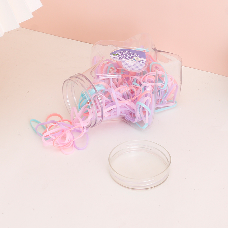 Big five-pointed star bottle colored disposable rubber band
