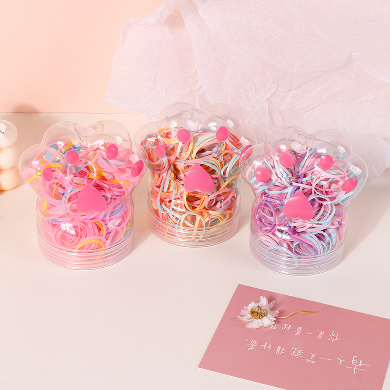 Cat's paw bucket colored disposable rubber band