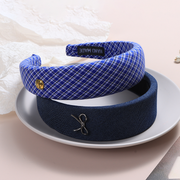 4.0 Retro Blue Wide Headband