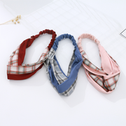 Multicolor check headband