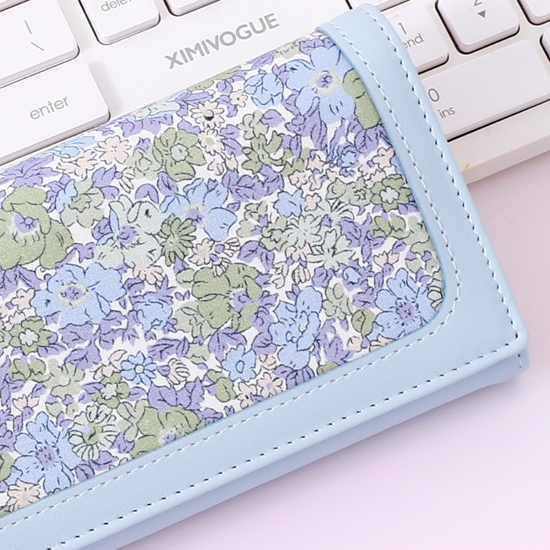 Floral Triple Fold Long Purse for Women (Mixed colors)