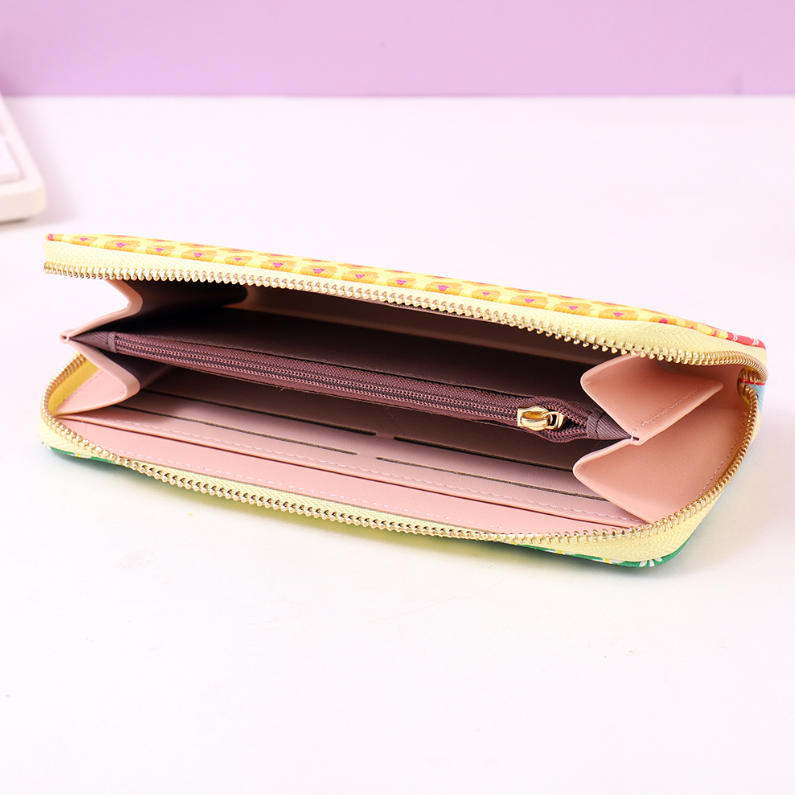 Colorful World Zipper Long Purse for Women (Mixed colors)
