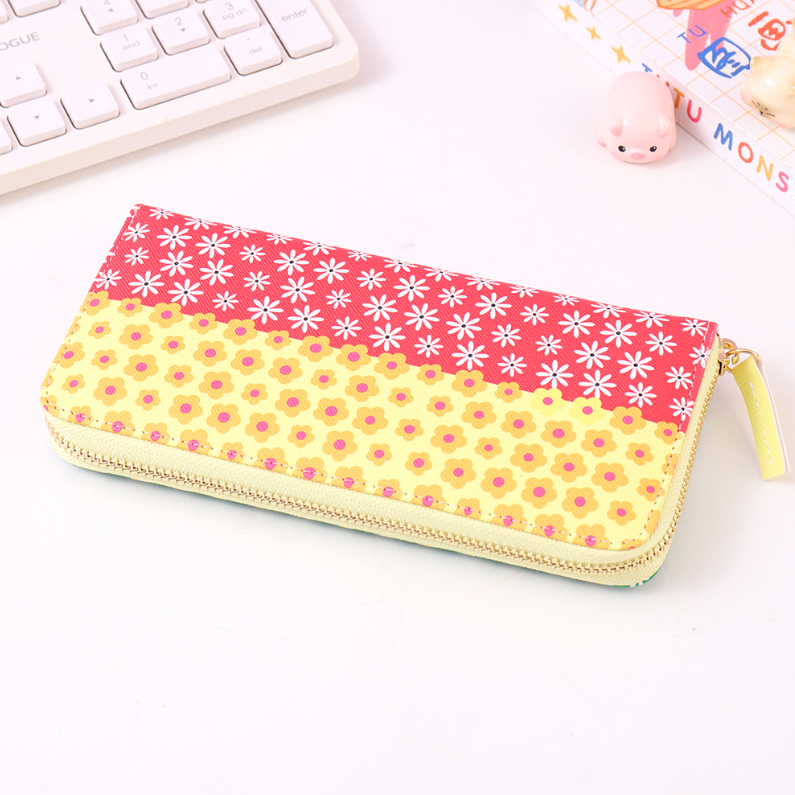 Colorful World Zipper Long Purse for Women (Mixed colors)