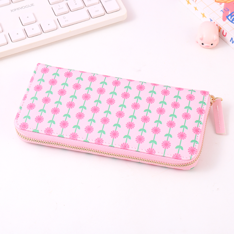 Colorful World Zipper Long Purse for Women (Mixed colors)