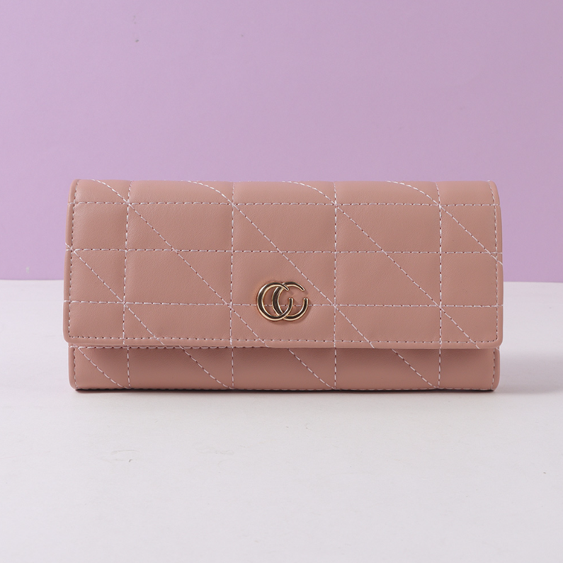 Stylish Letter Checkered Multi-functional Long Purse for Wom