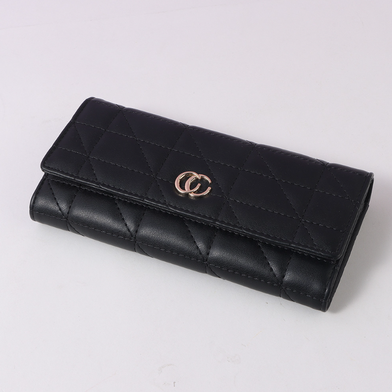 Stylish Letter Checkered Multi-functional Long Purse for Wom