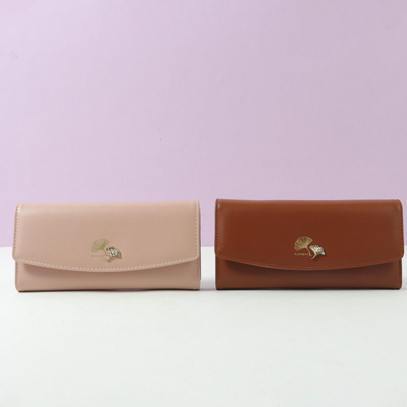 Elegant Maple Leaf Multi-functional Long Purse for Women (Mi