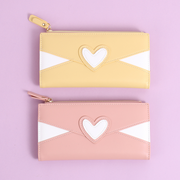 Simple Color Matching Heart Long Purse for Women (Mixed colo
