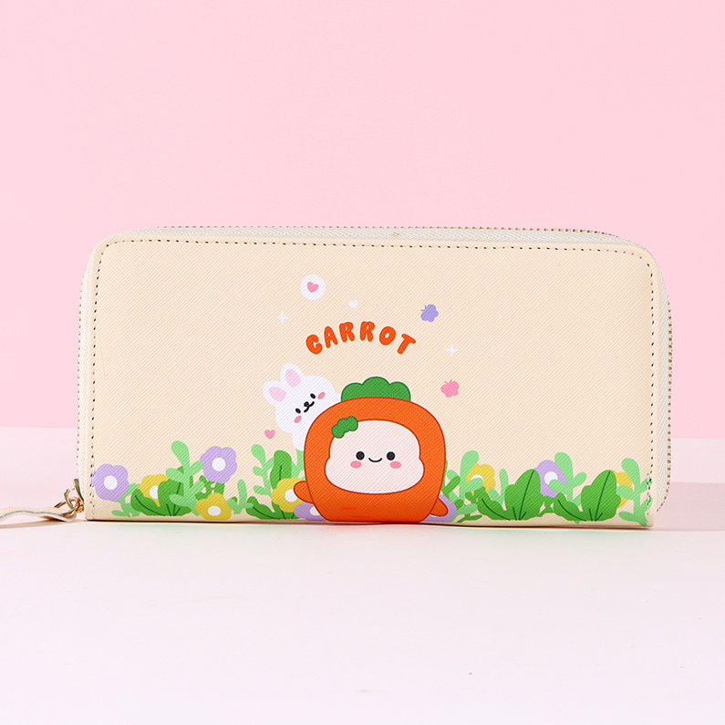 V Family Zipper Multi-Functional Long Purse for Women (Mixed