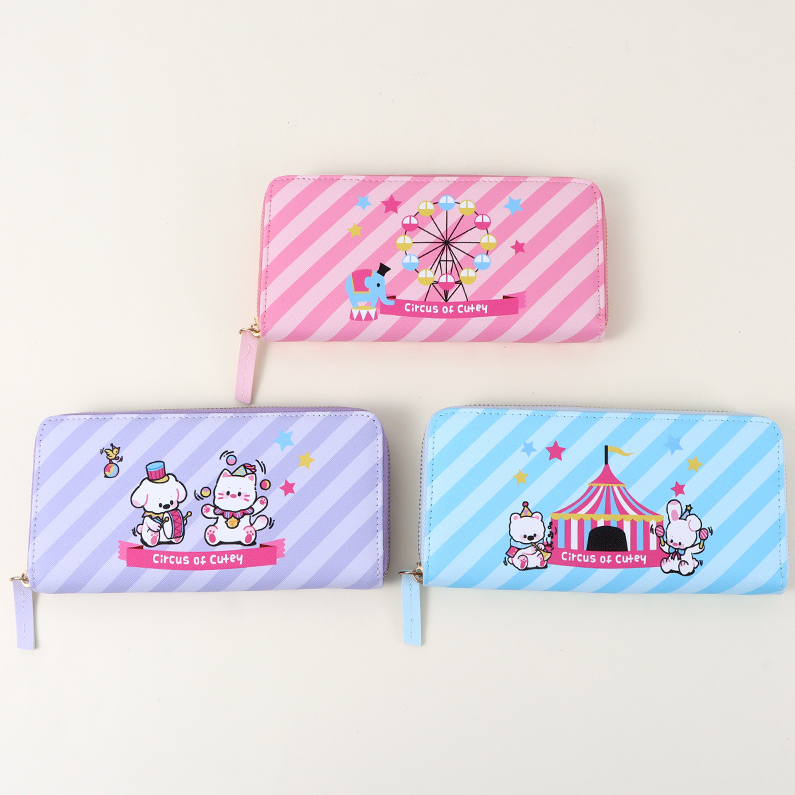 Circus Zipper Long Purse for Women (Mixed colors)