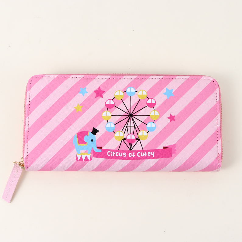 Circus Zipper Long Purse for Women (Mixed colors)
