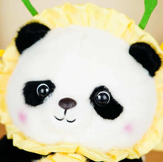 Bee Flower Panda Stuffed Doll (M) (25cm) (Bobo)