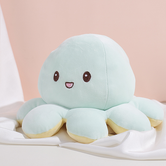 Funny Reversible Octopus Plush Doll (Yellow Green) (M)