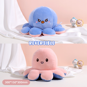 Funny Reversible Octopus Plush Doll (Pink Blue) (M)