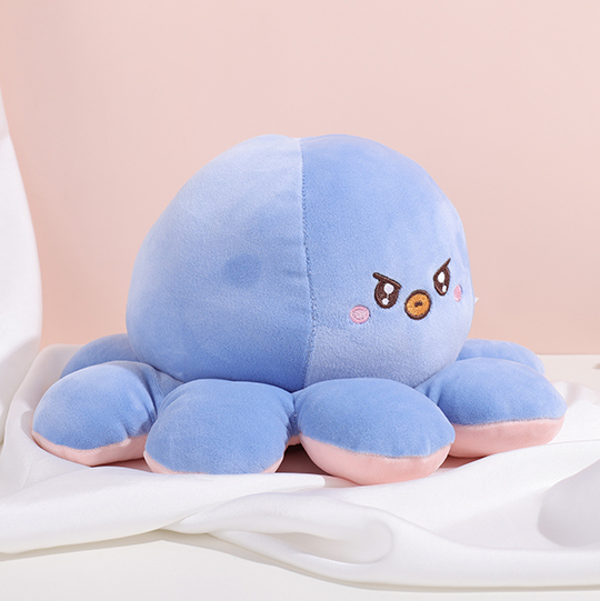 Funny Reversible Octopus Plush Doll (Pink Blue) (M)