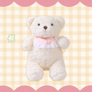 Bib Bear -40cm pink bib White Bear