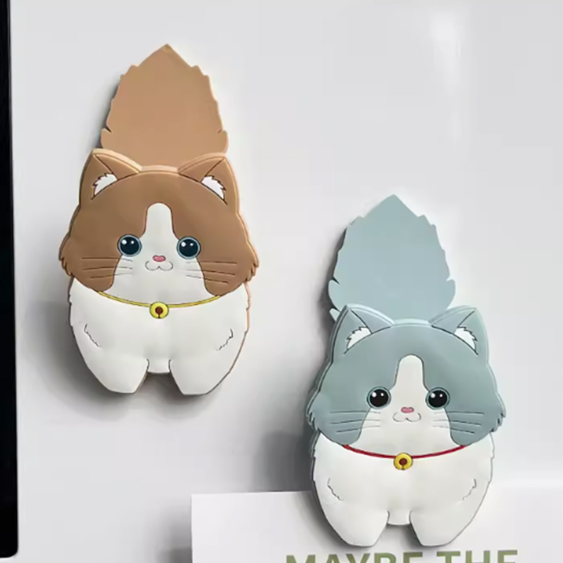 Multi-functional Cat Fridge Magnets (Brown)
