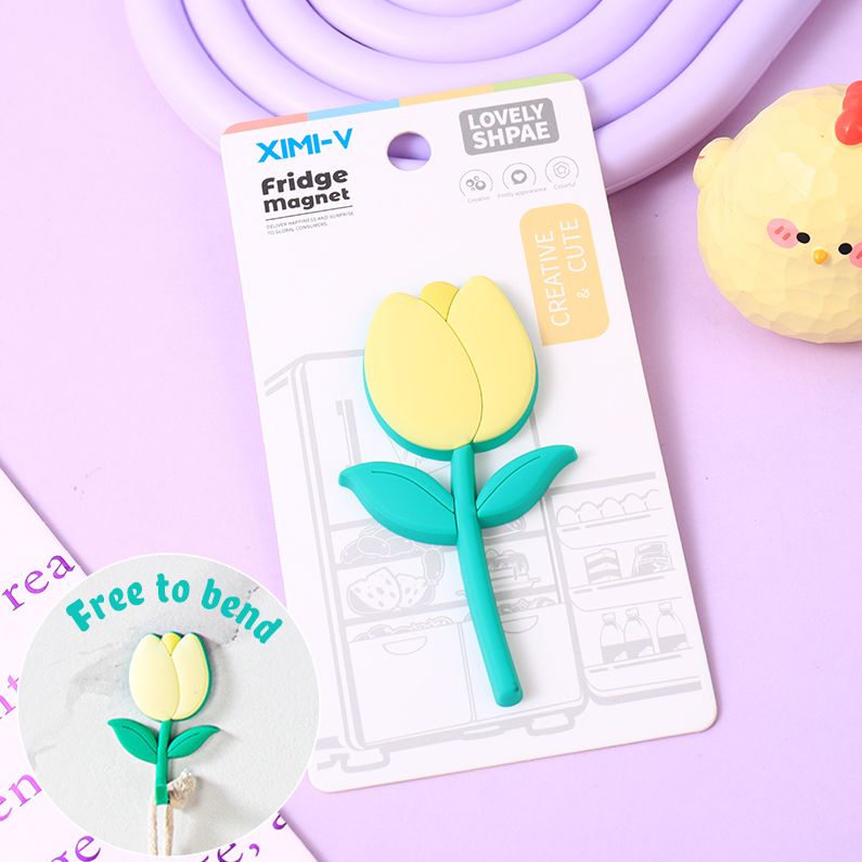 Tulip Creative Hook Fridge Magnet (Yellow)