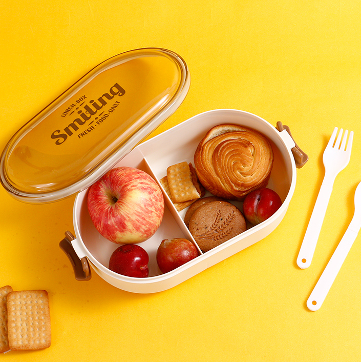 Simple Single-Deck Simple Divided Lunch Box