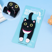 Cute Kitten Multi-functional Hook Fridge Magnet (Black Cat)