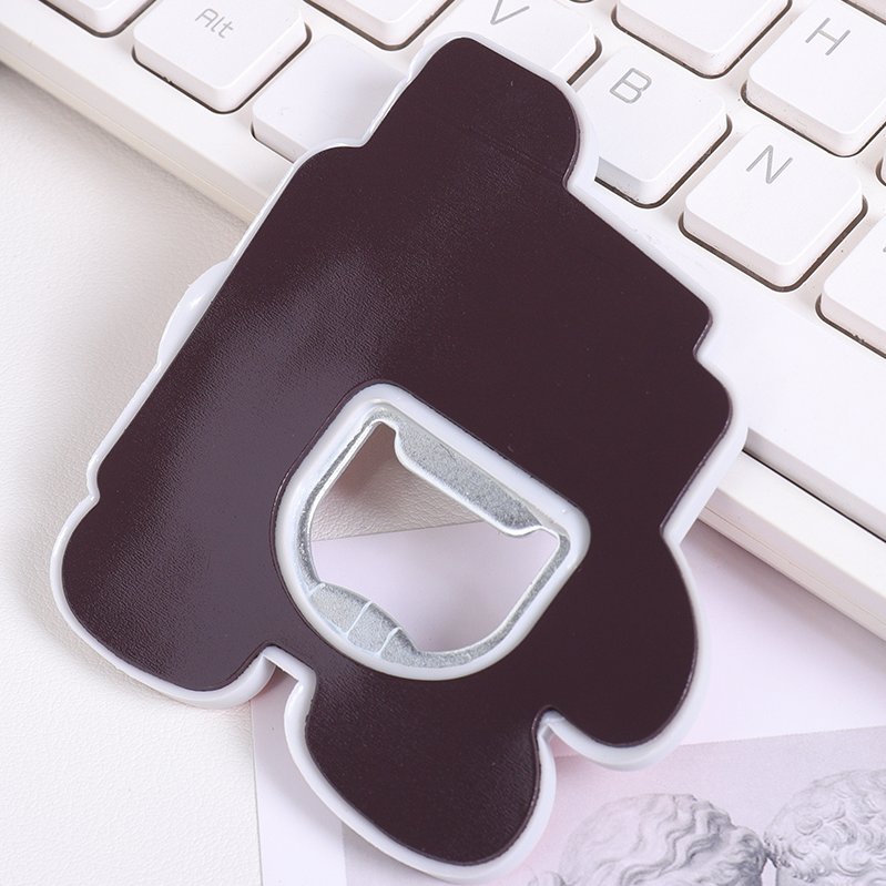 Cartoon Milk Bottle Opener Fridge Magnet (Gray)
