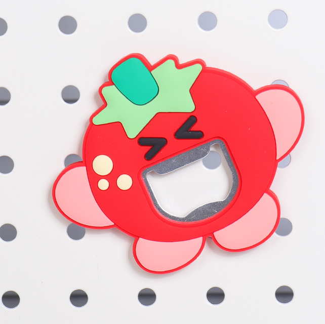 Cartoon Tomato Bottle Opener Fridge Magnet (Red)