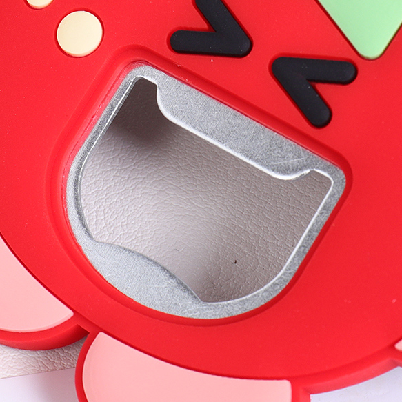 Cartoon Tomato Bottle Opener Fridge Magnet (Red)