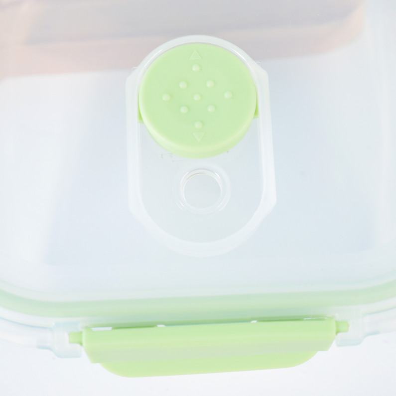 800ML square glass fresh-keeping lunch box (green)